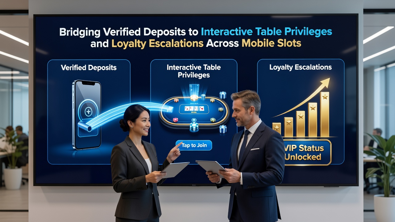 Loyalty dashboard on mobile device displaying tier advancement after verified deposits and slot play