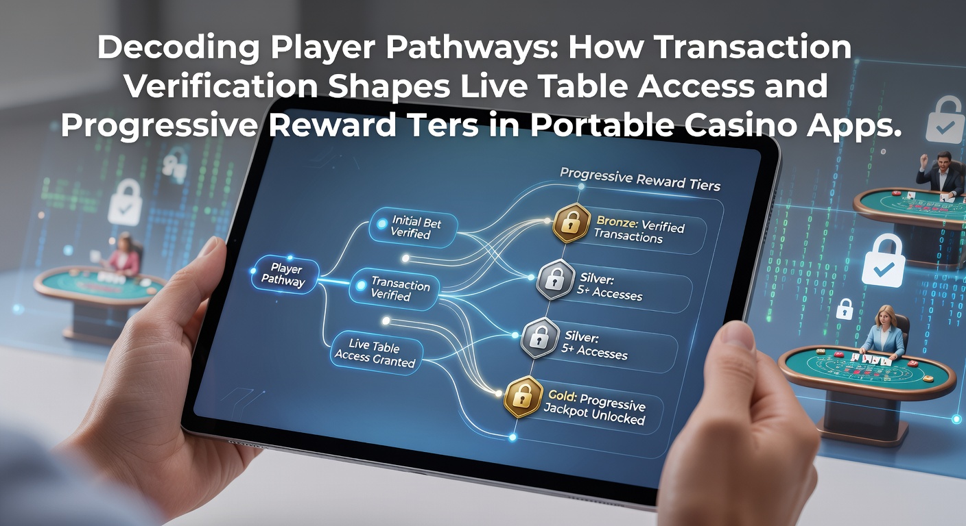 Mobile casino app interface showing verified transaction pathways to live tables and reward tiers