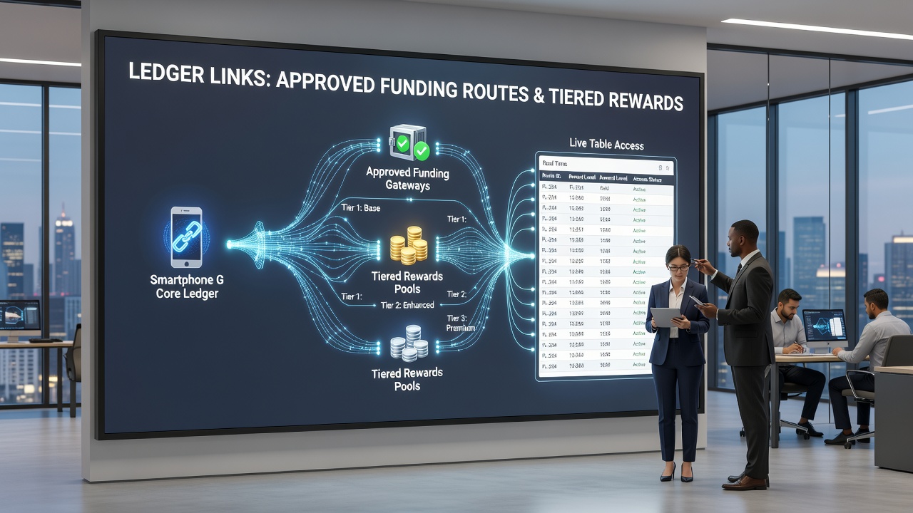 Mobile interface showing live dealer table access granted after ledger-verified reward tier upgrade