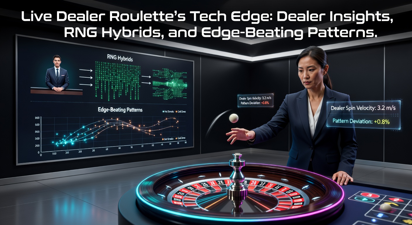 A live dealer spinning a roulette wheel in a high-tech studio, surrounded by multiple cameras and digital overlays displaying bets in real-time